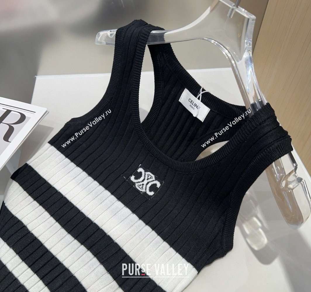 Celine Knit Vest Black 2025 0314 (SHI-250314055)