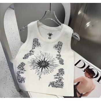 Dior Embroidered Vest White 2025 0314 (SHI-250314037)
