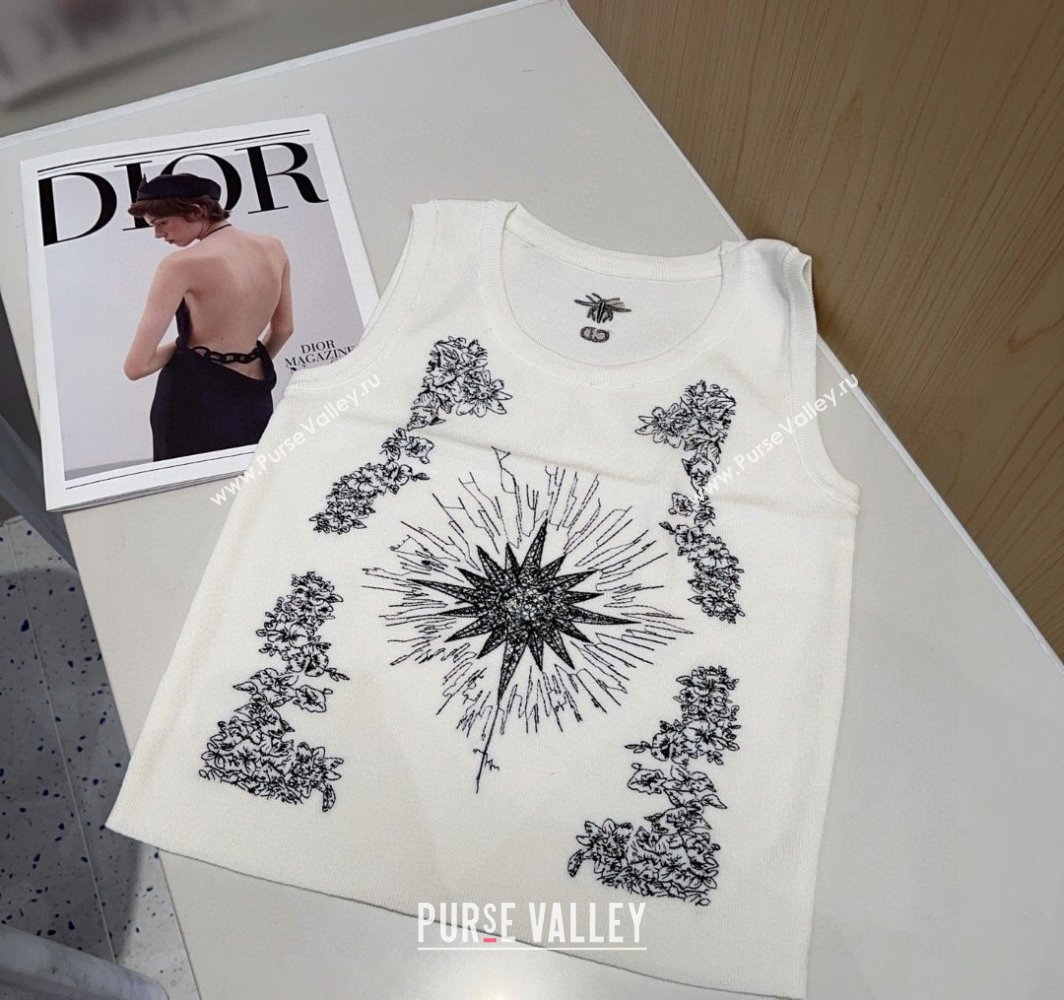 Dior Embroidered Vest White 2025 0314 (SHI-250314037)