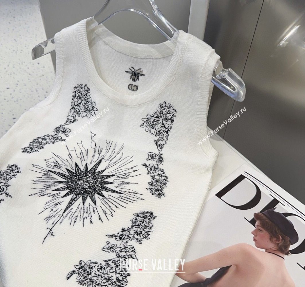 Dior Embroidered Vest White 2025 0314 (SHI-250314037)