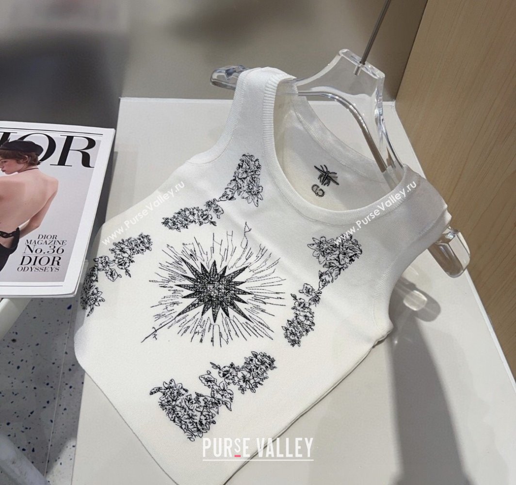 Dior Embroidered Vest White 2025 0314 (SHI-250314037)