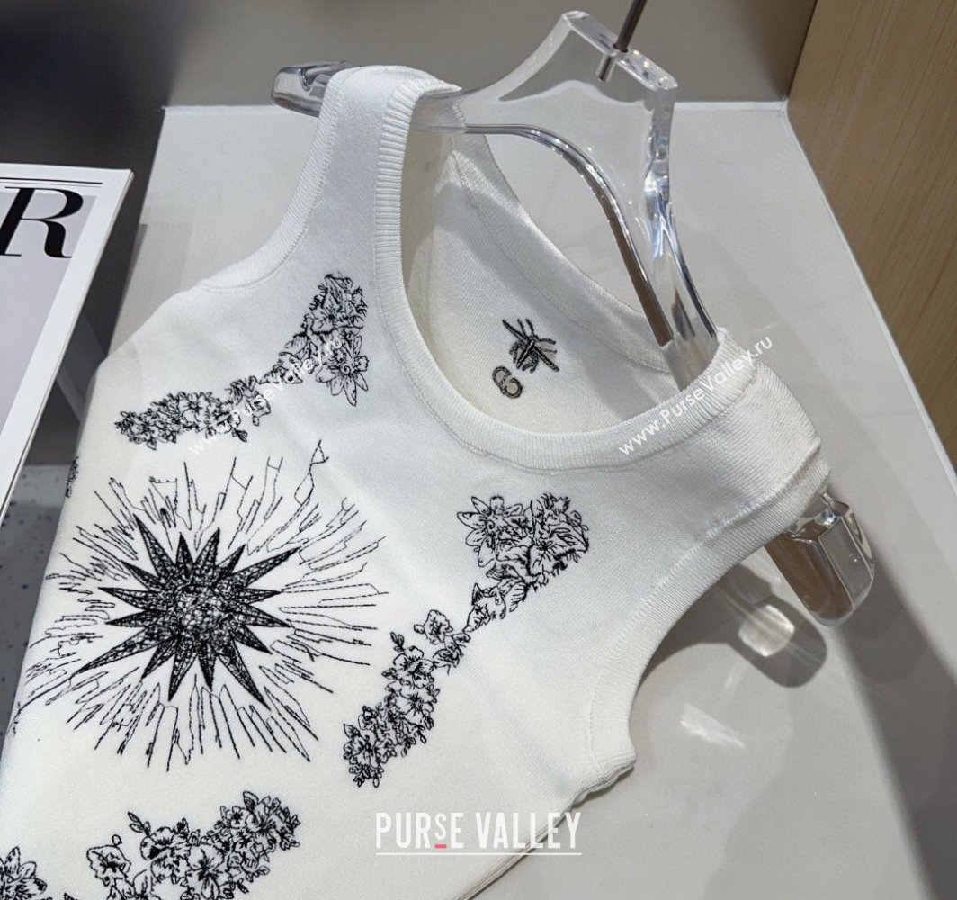 Dior Embroidered Vest White 2025 0314 (SHI-250314037)