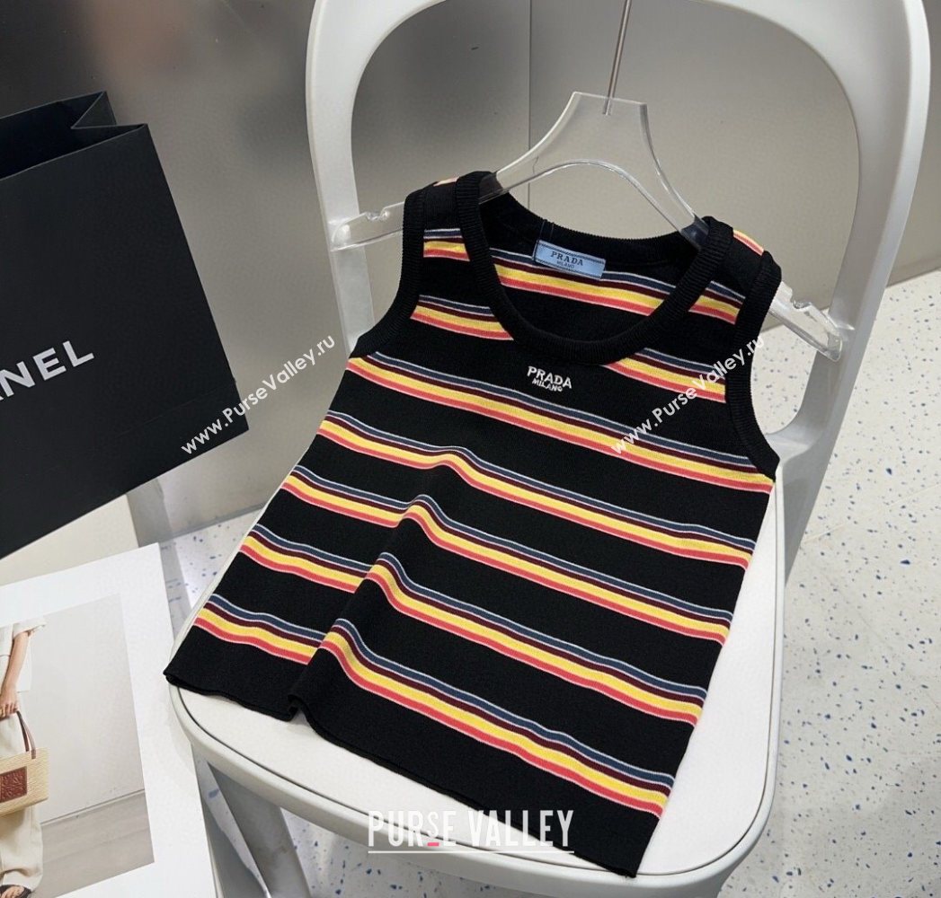 Prada Striped Vest Black 2025 0911 (XMN-250911068)