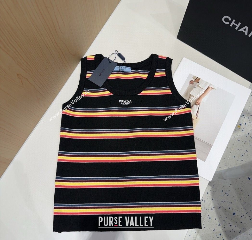 Prada Striped Vest Black 2025 0911 (XMN-250911068)