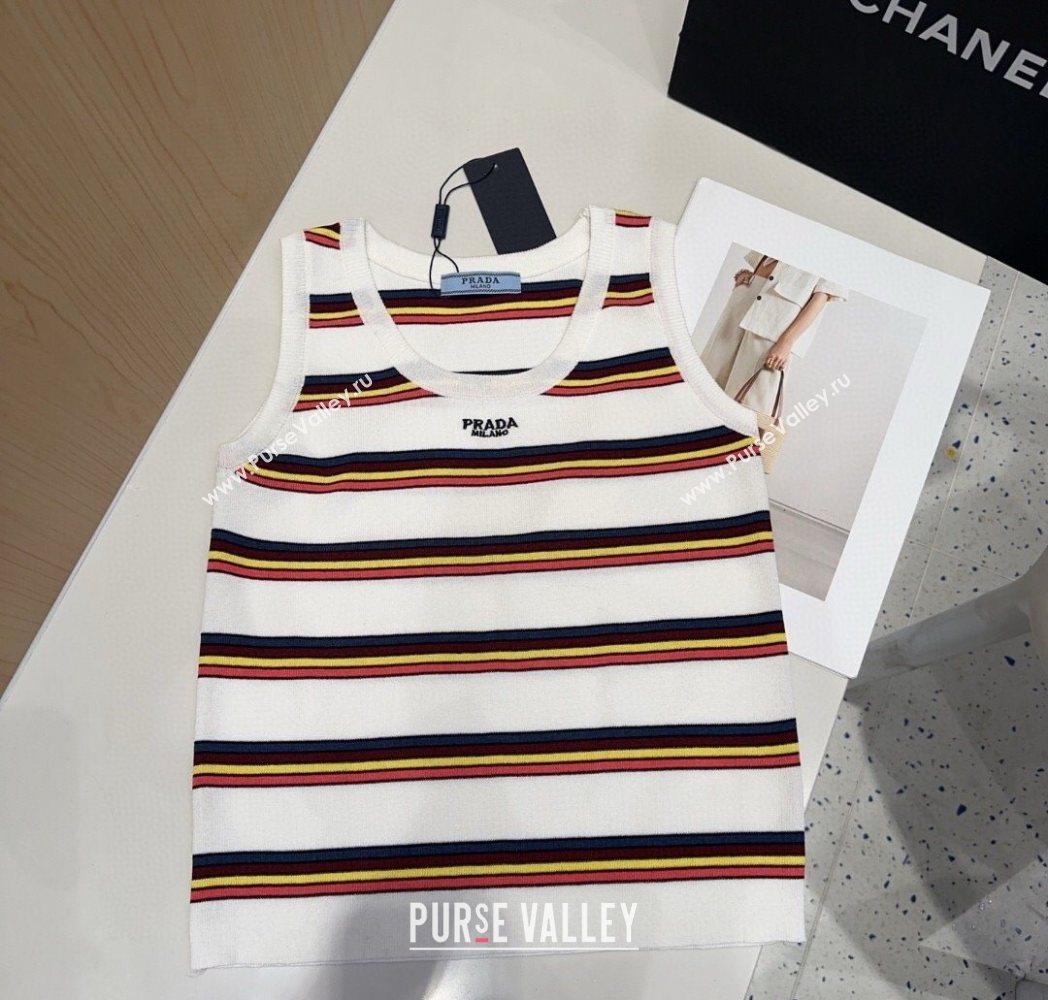 Prada Striped Vest White 2025 0911 (XMN-250911067)
