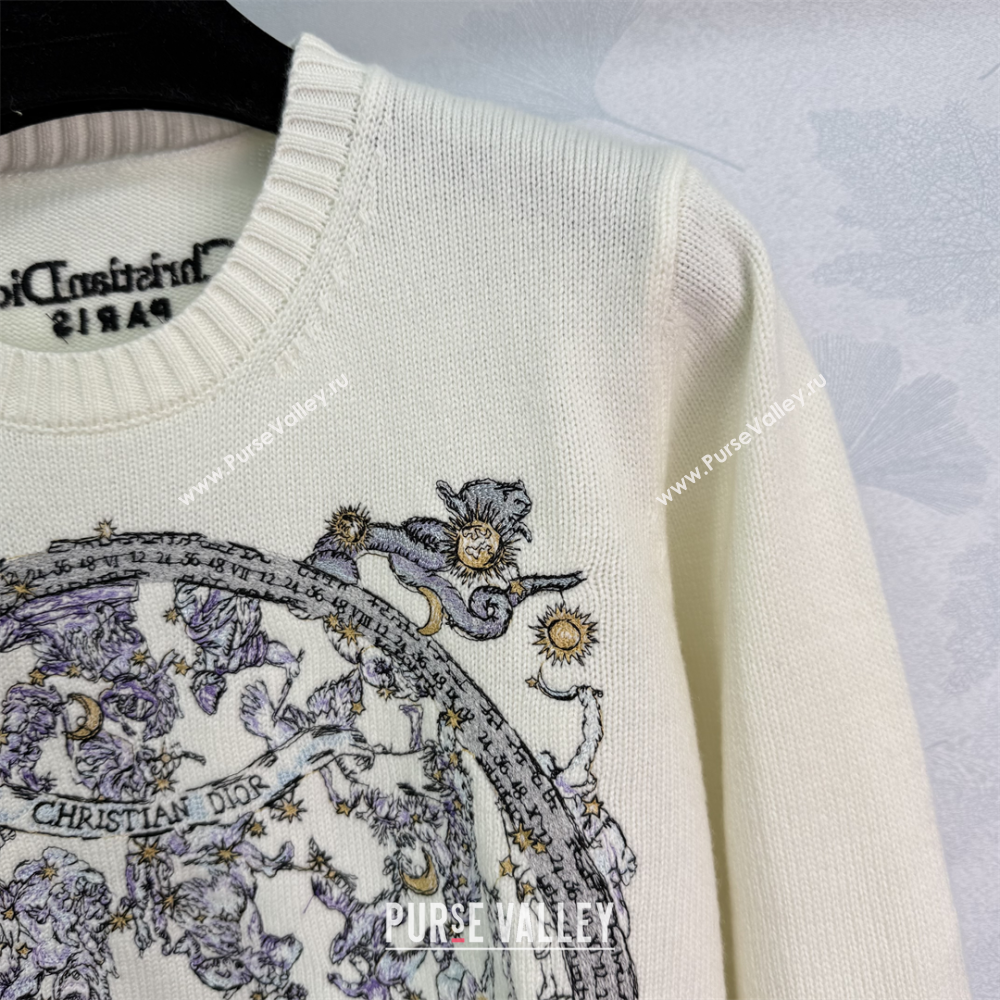 Dior Wool Sweater with Embroidery White 2025 0814 (QI-250814118)