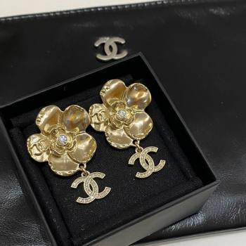 Chanel Bloom Short Earrings Gold 2024 CH082101 (YF-240821024)