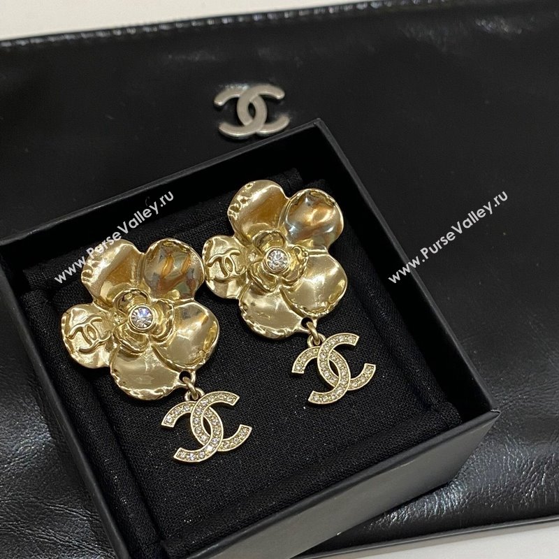 Chanel Bloom Short Earrings Gold 2024 CH082101 (YF-240821024)