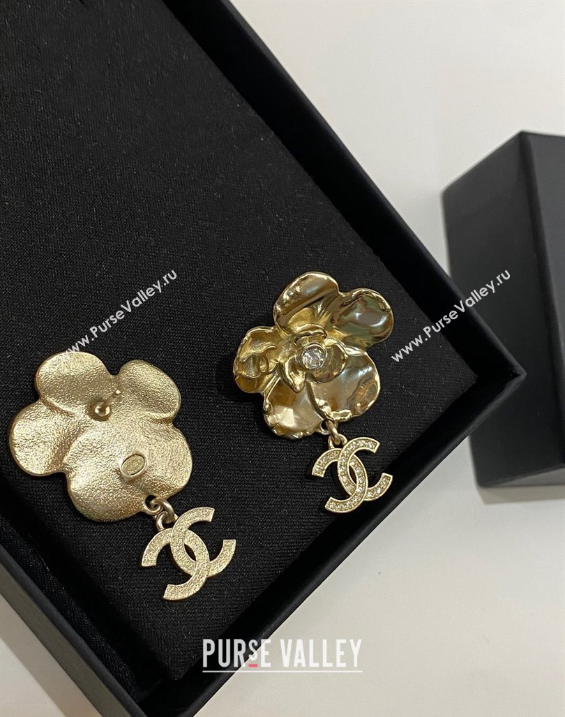 Chanel Bloom Short Earrings Gold 2024 CH082101 (YF-240821024)