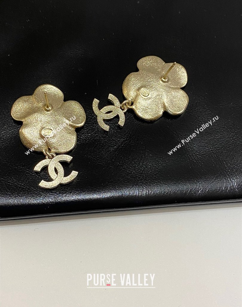 Chanel Bloom Short Earrings Gold 2024 CH082101 (YF-240821024)