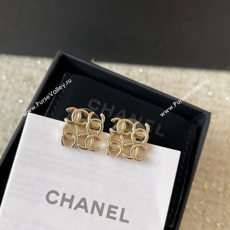 Chanel CC Square Earrings Gold 2024 0821 (YF-240821002)