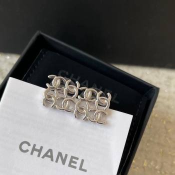 Chanel CC Square Earrings Silver 2024 0821 (YF-240821003)