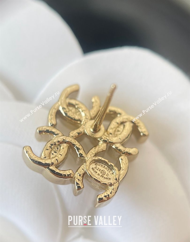 Chanel CC Square Earrings Gold 2024 0821 (YF-240821002)