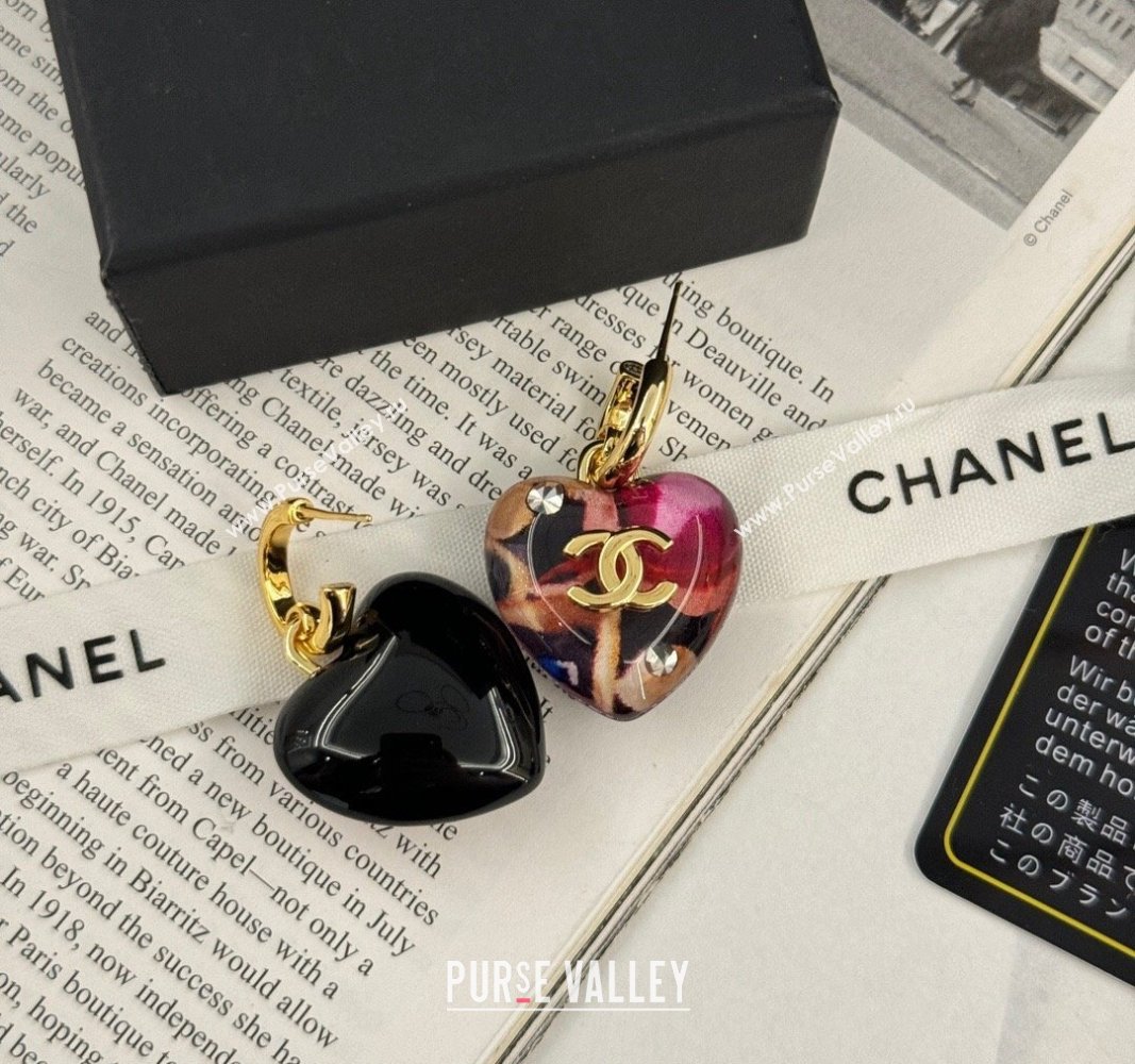 Chanel Heart Short Earrings Multicolor 2024 0821 (YF-240821030)