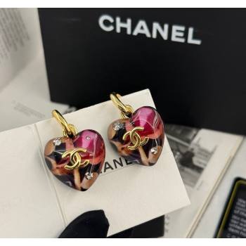 Chanel Heart Short Earrings Multicolor 2024 0821 (YF-240821030)