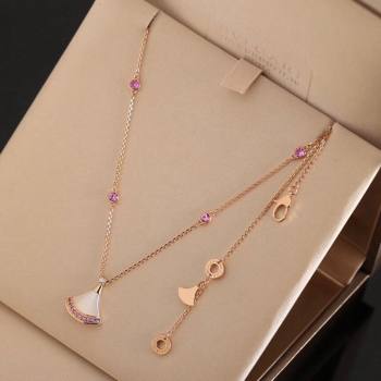 Bvlgari Divas Dream Necklace with Purple Strass 2024 0821 (YF-240821060)