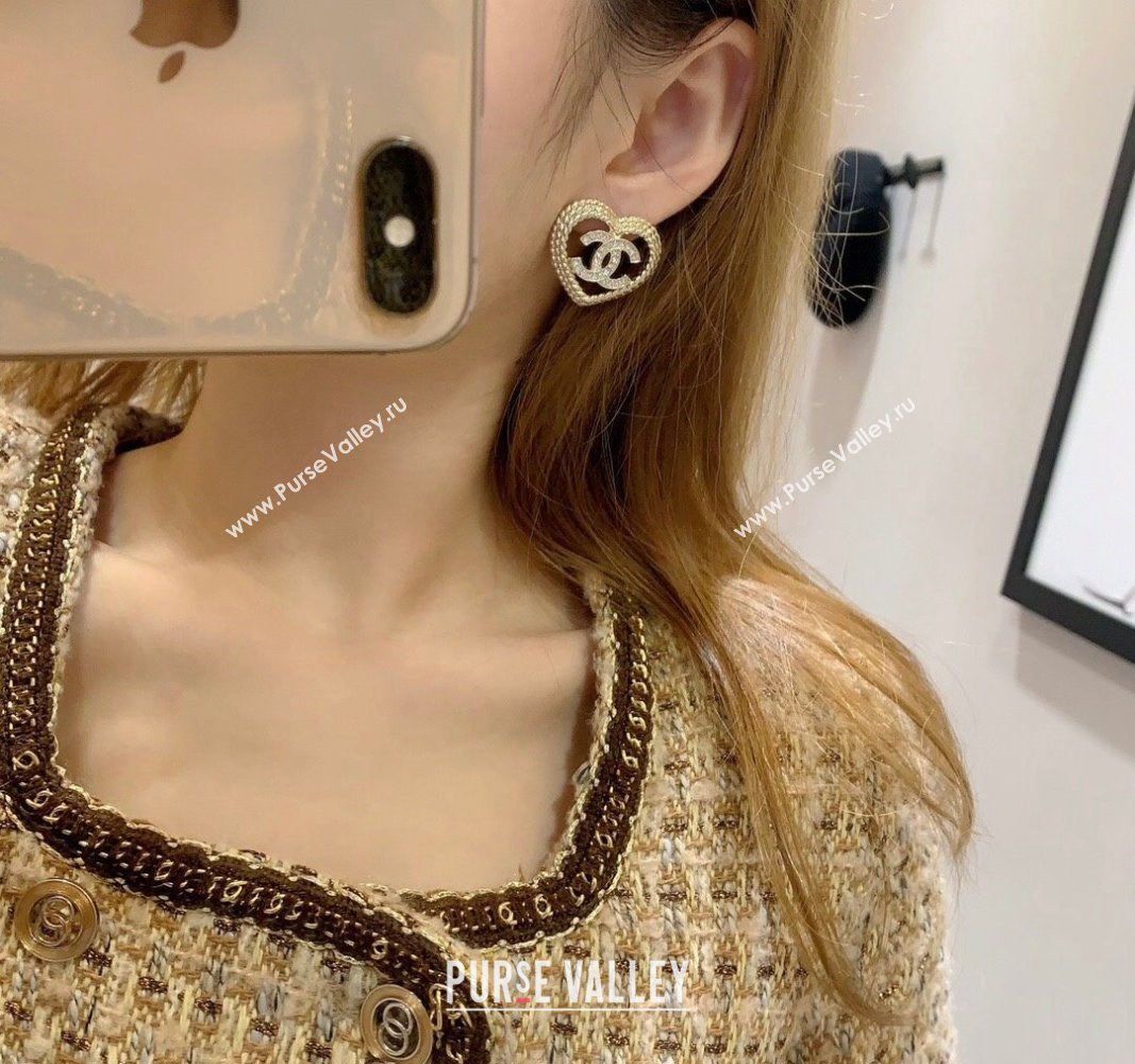 Chanel Chain Heart Earrings 2024 0821 (YF-240821050)