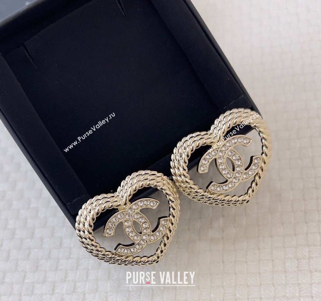 Chanel Chain Heart Earrings 2024 0821 (YF-240821050)