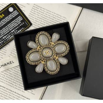 Chanel Bloom Brooch Grey 2024 ABD910 (YF-240821006)