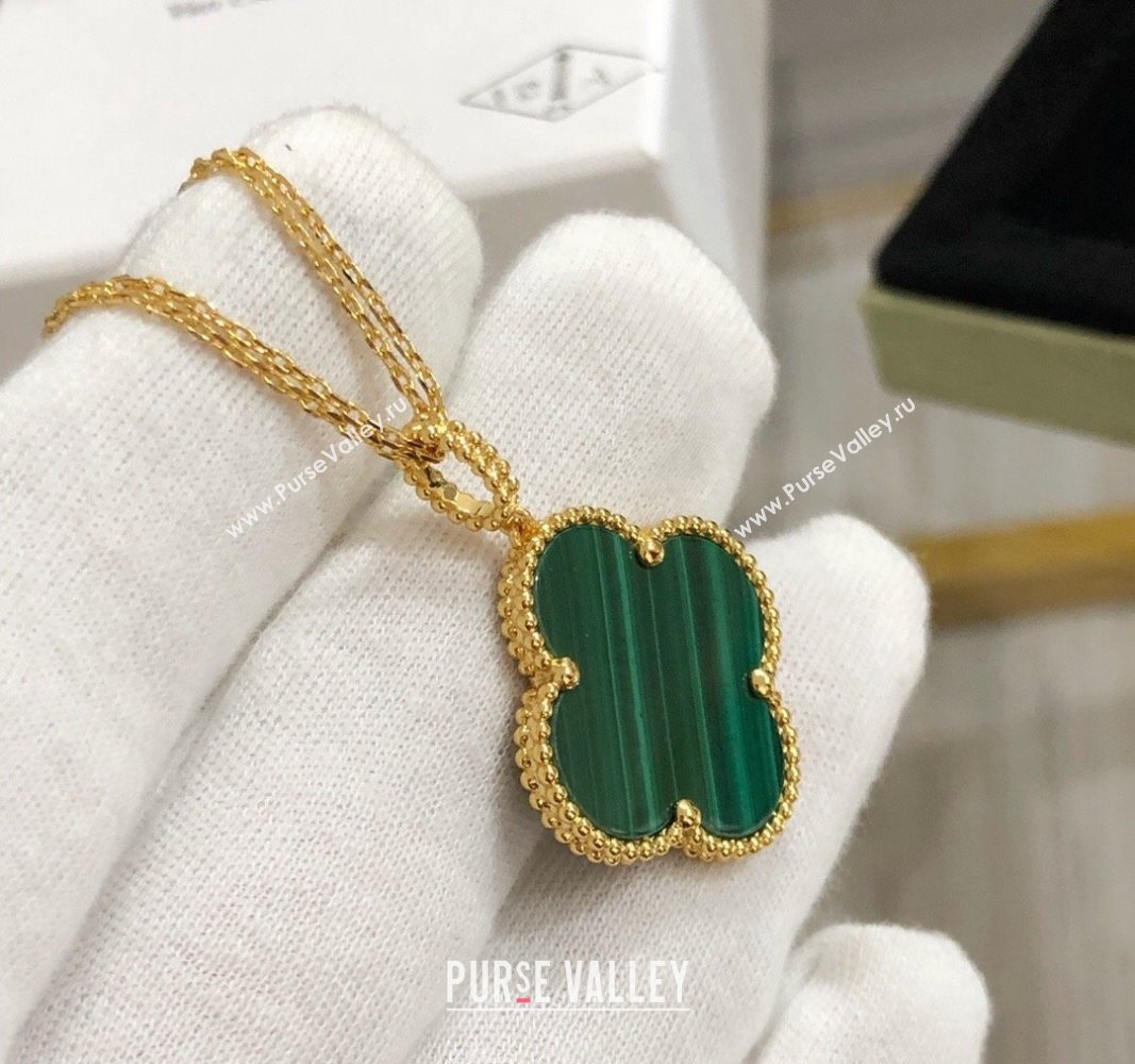 Van Cleef Arpels Alhambra Large Pendant Necklace Green 2024 0821 (YF-240821068)