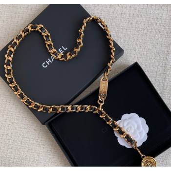 Chanel Chain Leather Belt Black/Gold 2024 1126 (YF-241126058)