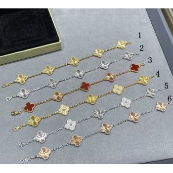 Van Cleef Arpels Alhambra Bracelet, 5 Motifs 6 Colors 2024 1127 (YF-241127037)