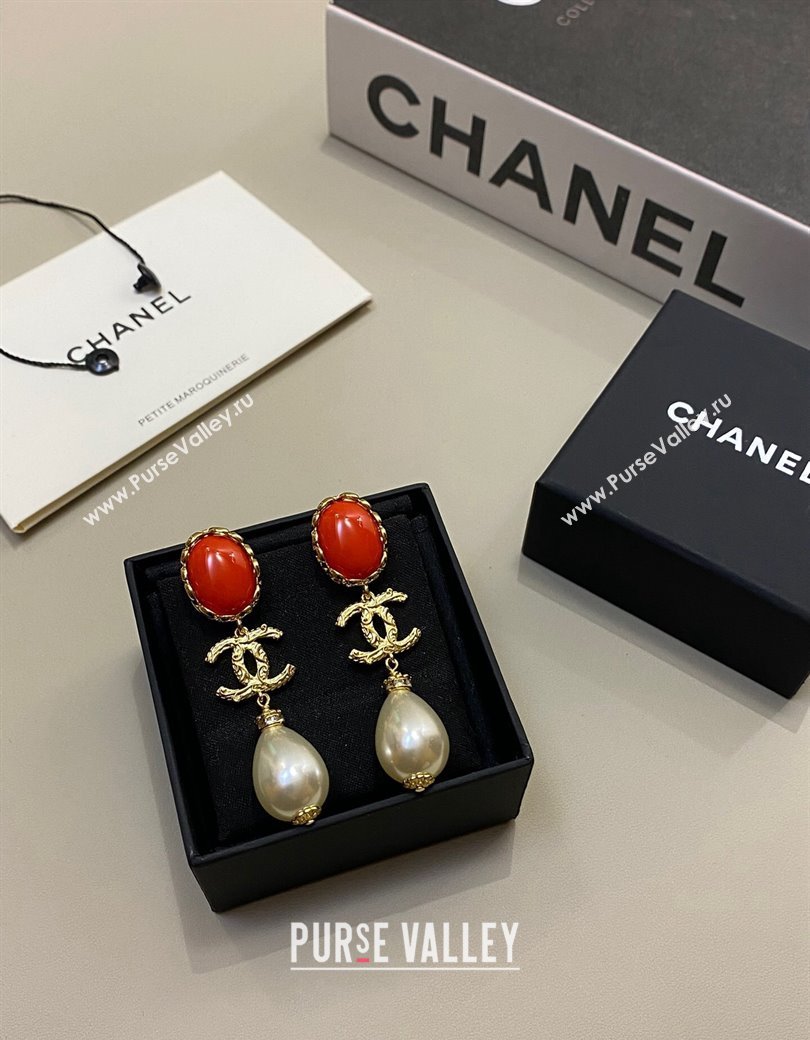 Chanel Stone Earrings Red 2024 1126 07 (YF-241126007)