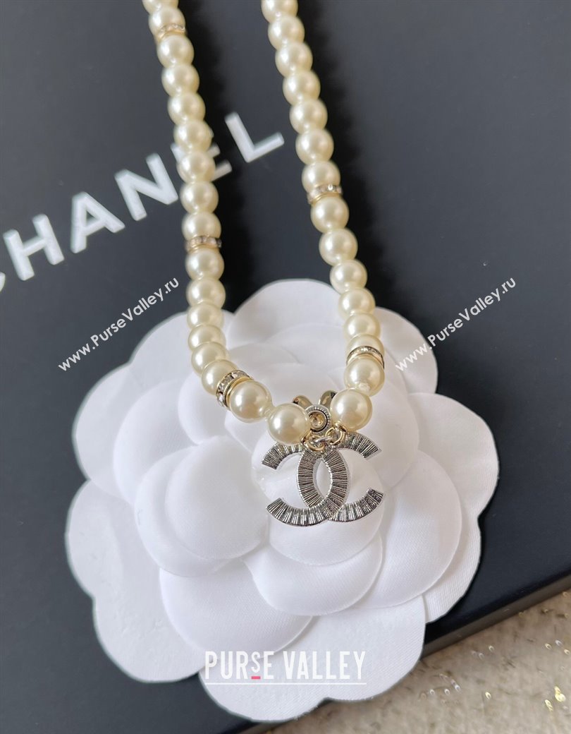 Chanel Pealrs Necklace with CC Pendant 2024 1126 11 (YF-241126011)