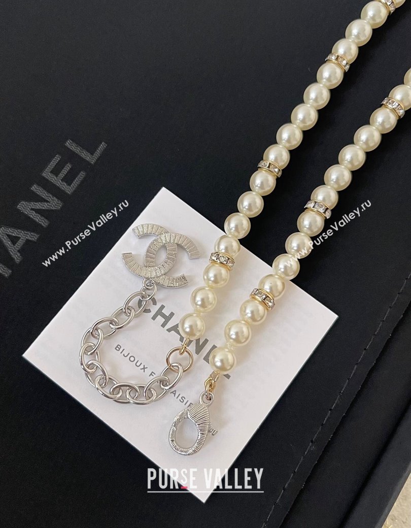 Chanel Pealrs Necklace with CC Pendant 2024 1126 11 (YF-241126011)