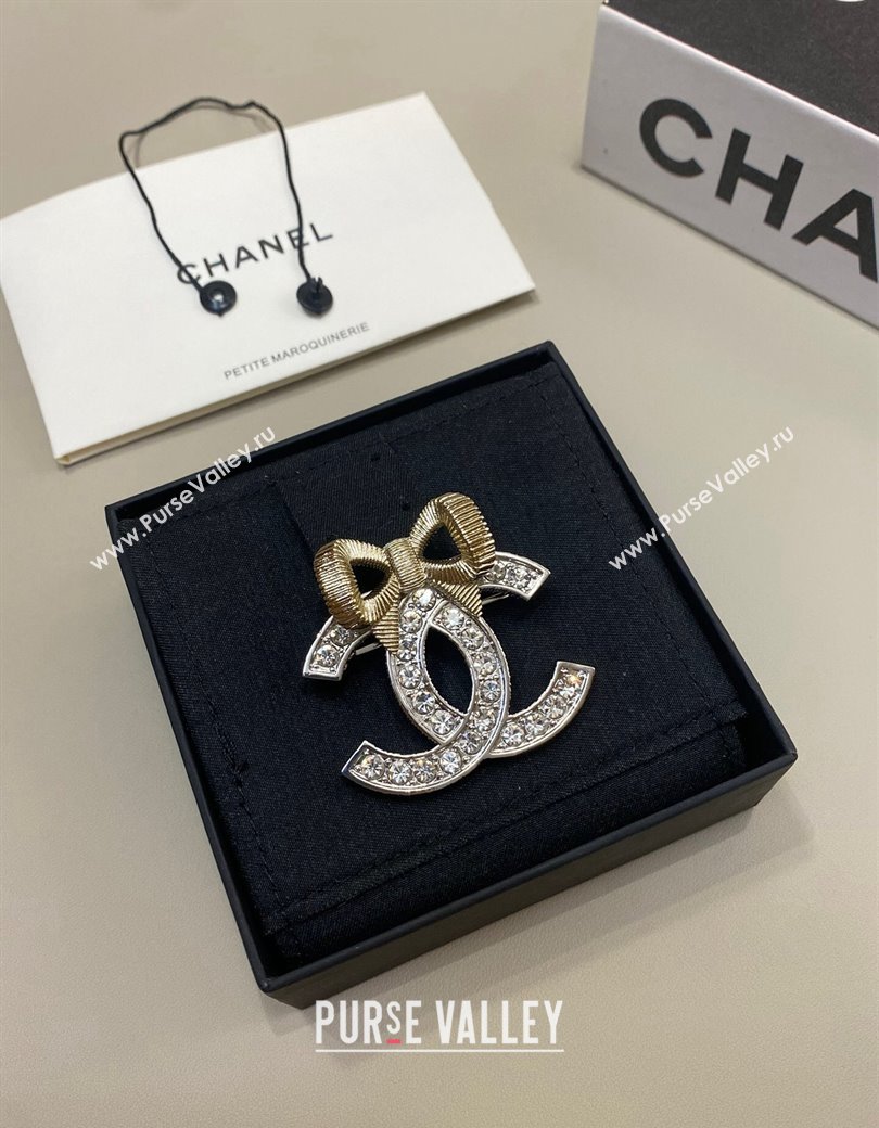 Chanel Strass CC Brooch with Bow 2024 1126 (YF-241126032)