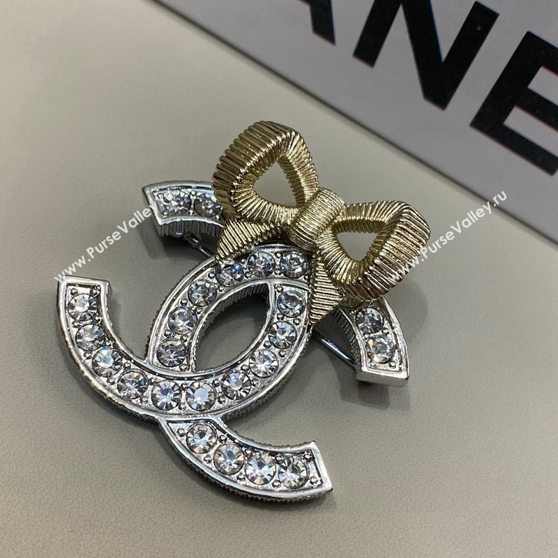 Chanel Strass CC Brooch with Bow 2024 1126 (YF-241126032)