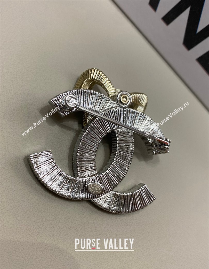 Chanel Strass CC Brooch with Bow 2024 1126 (YF-241126032)