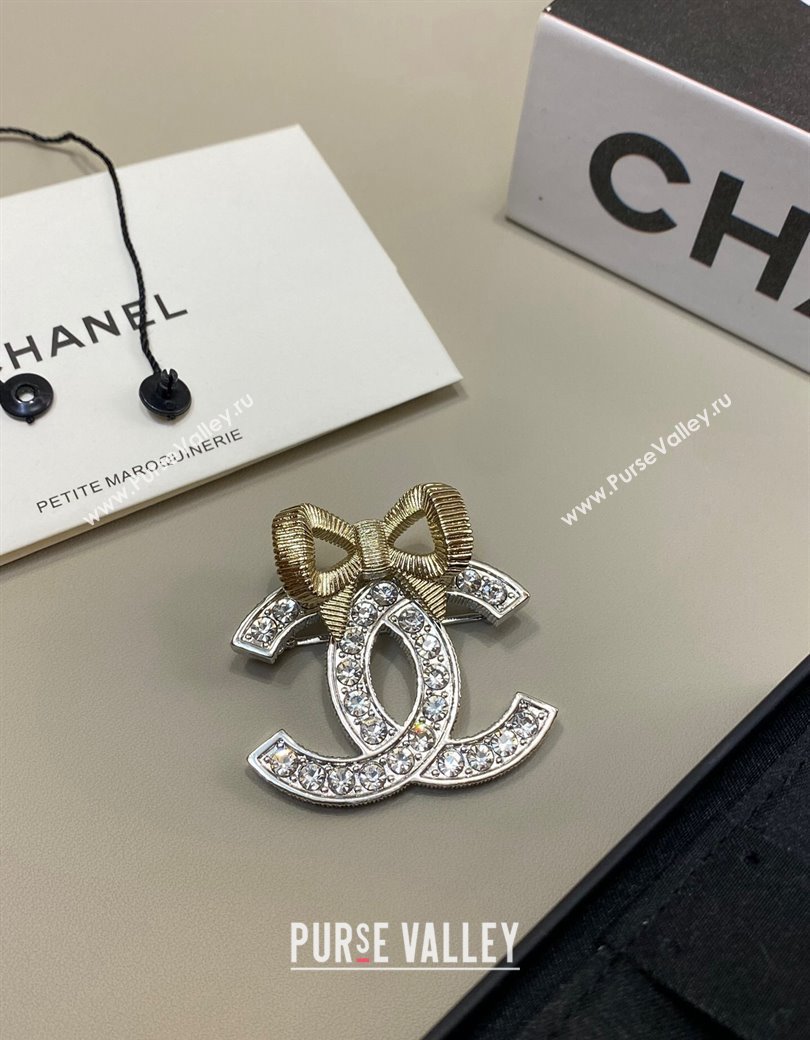 Chanel Strass CC Brooch with Bow 2024 1126 (YF-241126032)