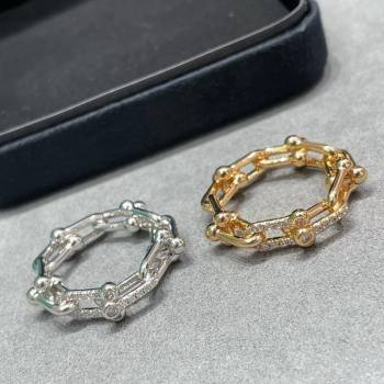 Tiffany HardWear Link Ring with Strass 2024 1127 (YF-241127025)