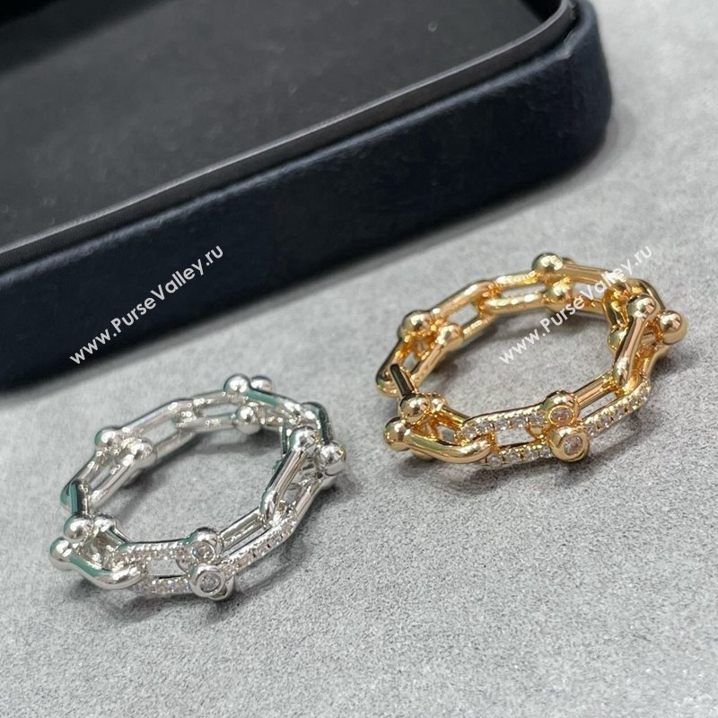 Tiffany HardWear Link Ring with Strass 2024 1127 (YF-241127025)