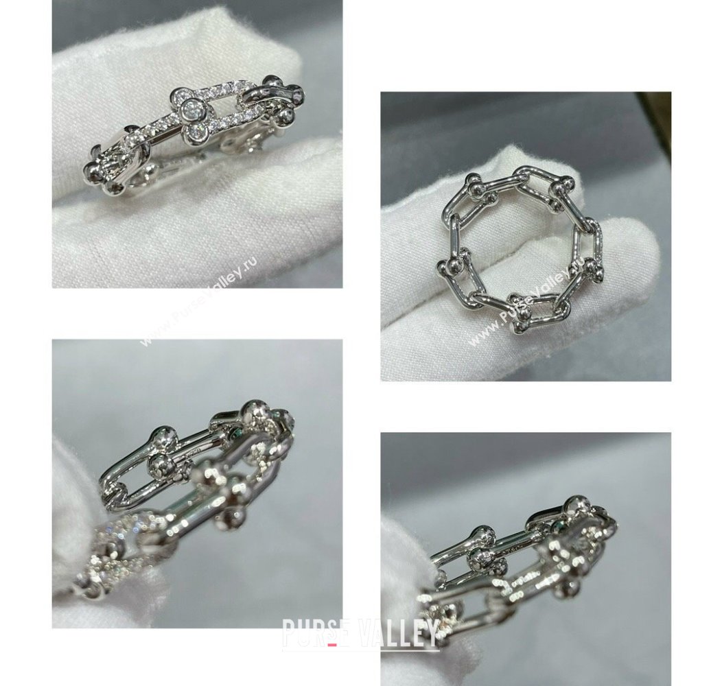 Tiffany HardWear Link Ring with Strass 2024 1127 (YF-241127025)