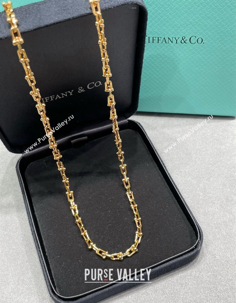 Tiffany HardWear Link Necklace Rose Gold 2024 1127 (YF-241127028)