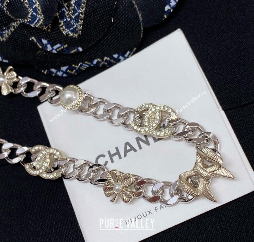 Chanel Chain Choker Necklace with Bow 2024 1127 (YF-241127007)