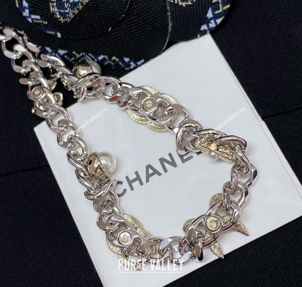 Chanel Chain Choker Necklace with Bow 2024 1127 (YF-241127007)