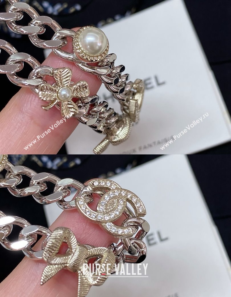 Chanel Chain Choker Necklace with Bow 2024 1127 (YF-241127007)