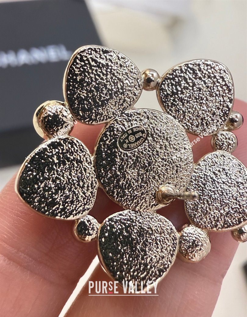 Chanel Stone Bloom Studs Earrings Black 2026 CH010805 (YF-260109102)
