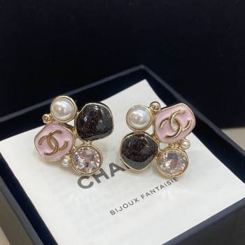 Chanel Stone Bloom Stud Earrings Pink 2026 CH010806 (YF-260109103)