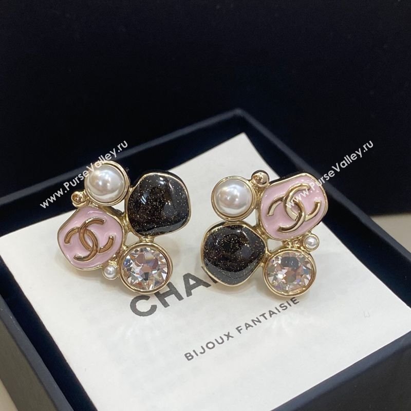 Chanel Stone Bloom Stud Earrings Pink 2026 CH010806 (YF-260109103)