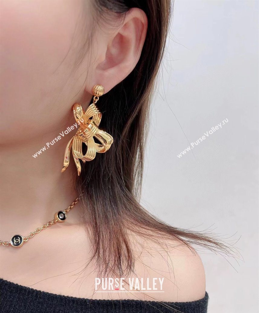 Miu Miu Bow Earrings Gold 2025 MM010808 (YF-260108090)