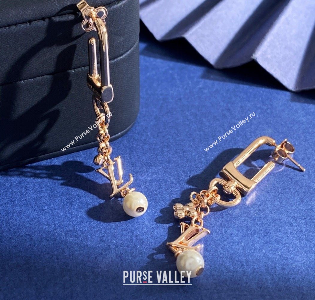 Louis Vuitton LV Iconic Hook Earrings Rose Gold 2026 0110 (YF-260110034)