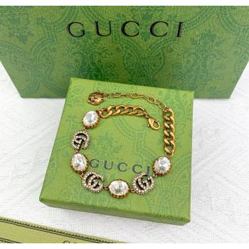 Gucci GG Stone Chain Bracelet Clear 2026 GG010701 (YF-260110059)