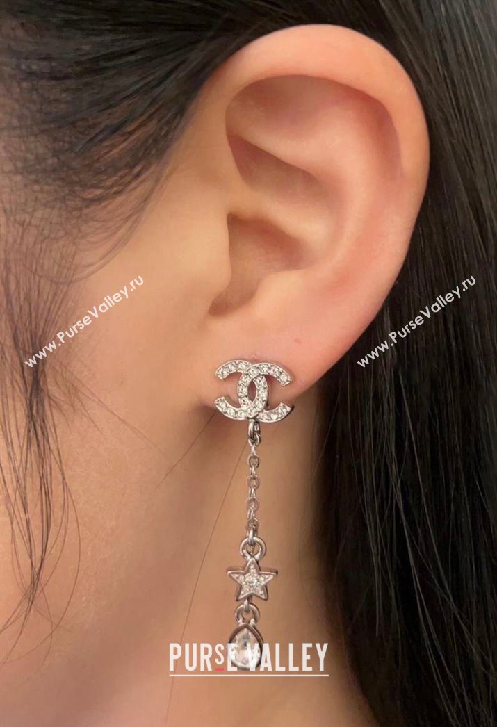 Chanel Star and Strass Earrings Silver 2026 0108 (YF-260108109)