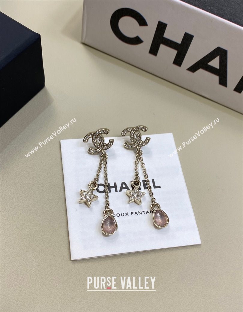 Chanel Star and Strass Earrings Pink 2026 0108 (YF-260108110)