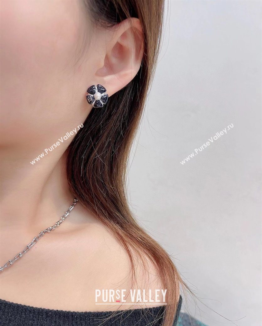 Chanel Bloom Studs Earrings Pink/Black 2026 0108 (YF-260108112)
