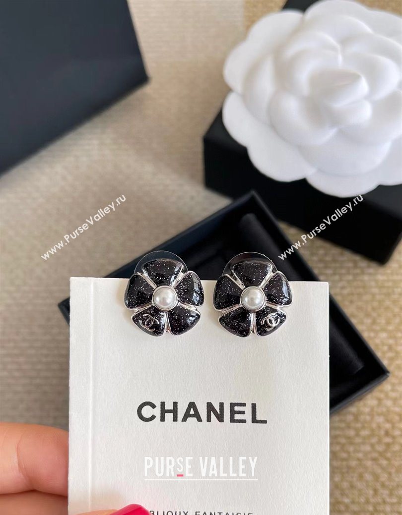 Chanel Bloom Studs Earrings Pink/Black 2026 0108 (YF-260108112)